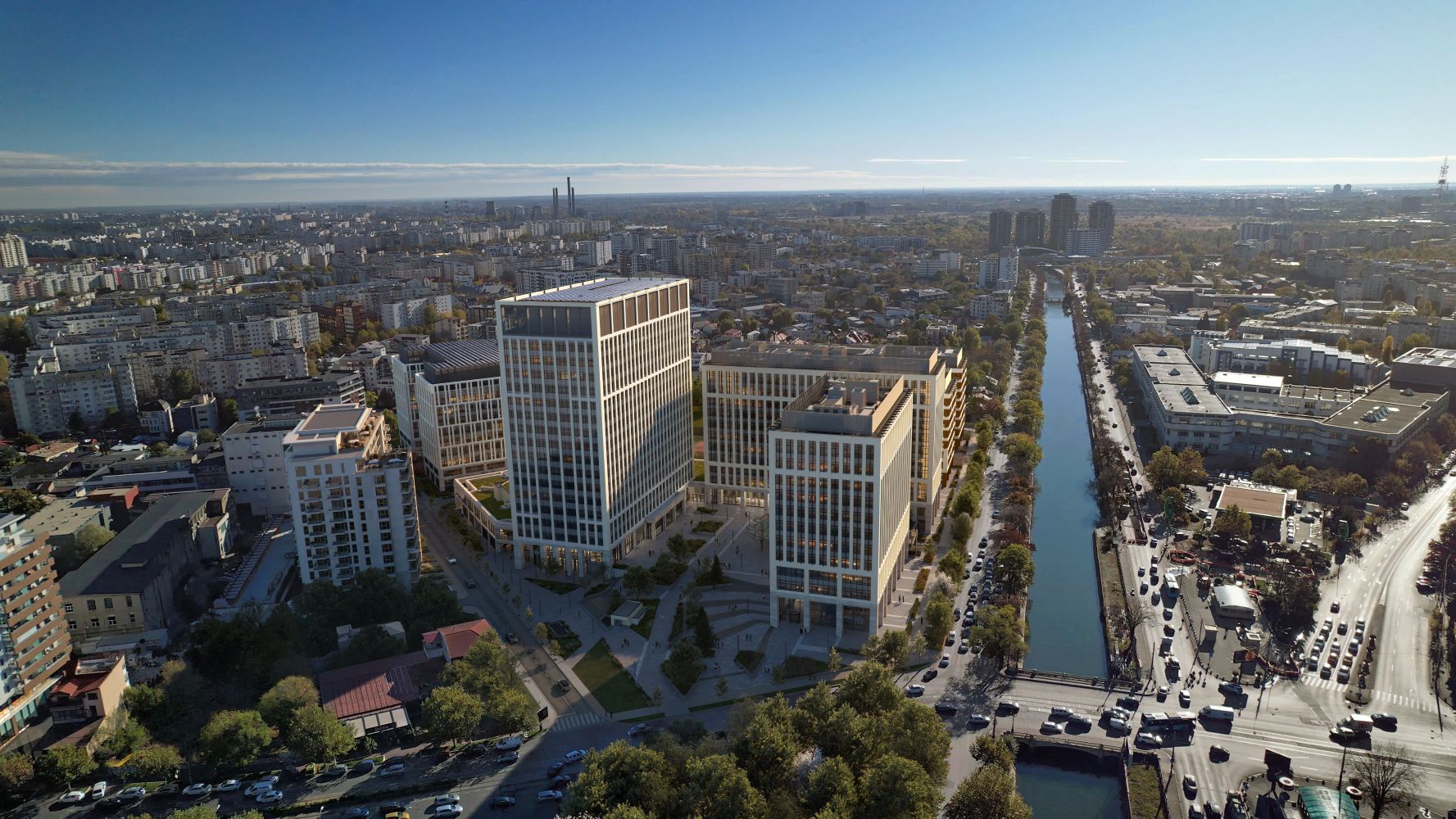 construction of offices in the Timpuri Noi Square